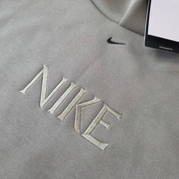 Nike Tech Fleece Oversized Pullover Hoodie Men's XS Light Army Grey HJ0683-320 - Picture 2 of 12